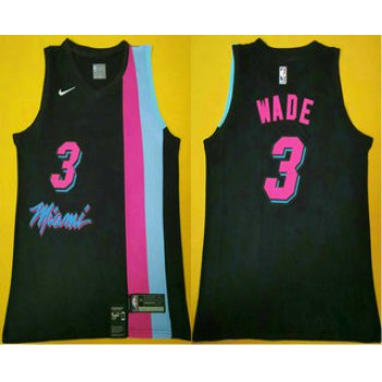 Men's Miami Heat #3 Dwyane Wade NEW Black 2020 Nike Swingman Stitched NBA Jersey
