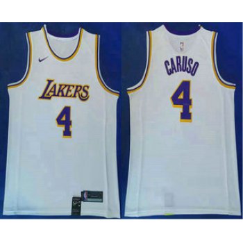 Men's Los Angeles Lakers #4 Alex Caruso 2019 White Nike Swingman Stitched NBA Jersey