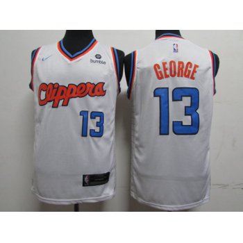 Clippers 13 Paul George White City Edition Nike Swingman Jersey