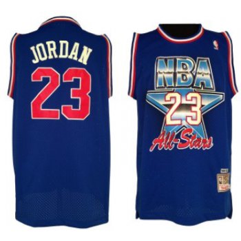 NBA 1992 All-Star #23 Michael Jordan Blue Swingman Throwback Jersey