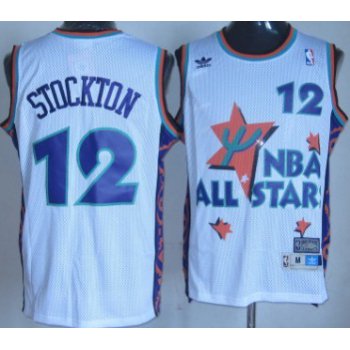 NBA 1995 All-Star #12 John Stockton White Swingman Throwback Jersey