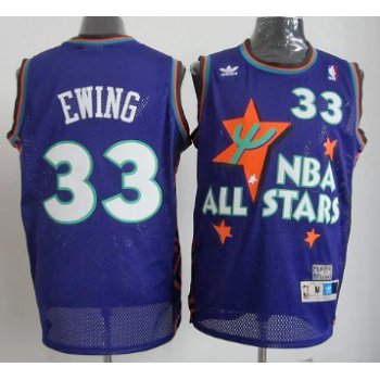 NBA 1995 All-Star #33 Patrick Ewing Purple Swingman Throwback Jersey
