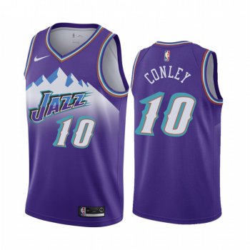 Nike Jazz #10 Mike Conley Jr. Purple 2019-20 Hardwood Classic Edition Stitched NBA Jersey