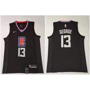 Clippers 13 Paul George Black Nike Swingman Jersey