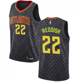 Hawks #22 Cam Reddish Black Basketball Swingman Icon Edition Jersey