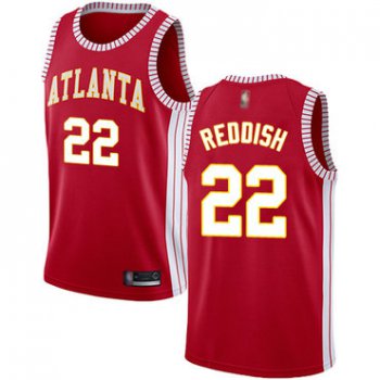 Hawks #22 Cam Reddish Red Basketball Swingman Statement Edition Jersey