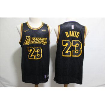 Lakers 23 Anthony Davis Black City Edition Nike Swingman Jersey