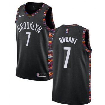 Mens Brooklyn Nets #7 Kevin Durant Nike Black City Edition 2019-20 Jersey