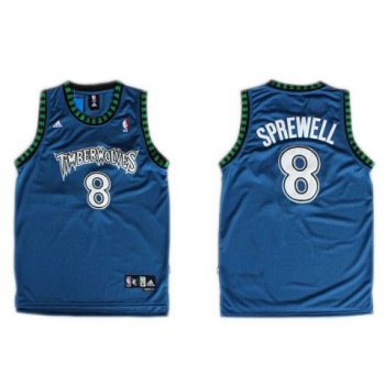 Minnesota Timberwolves #8 Latrell Sprewell Blue Swingman Jersey