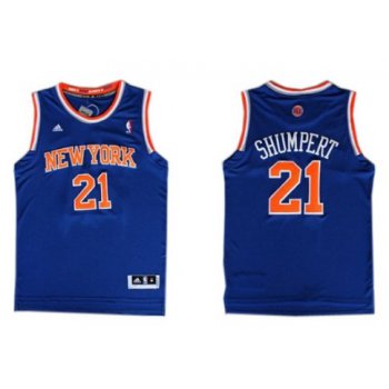 New York Knicks #21 Iman Shumpert Revolution 30 Swingman 2013 Blue Jersey