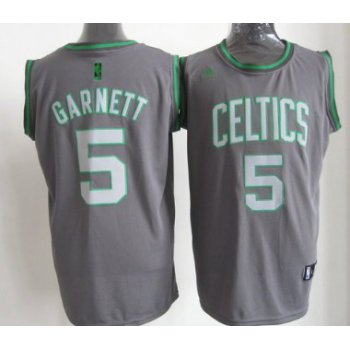 Boston Celtics #5 Kevin Garnett Gray Shadow Jersey