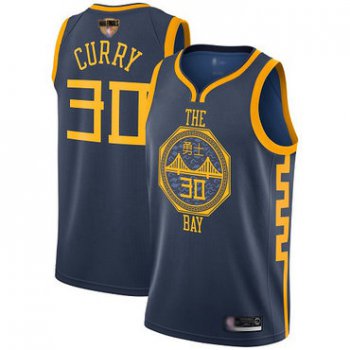 Warriors #30 Stephen Curry Navy 2019 Finals Bound Basketball Swingman City Edition 2018-19 Jersey