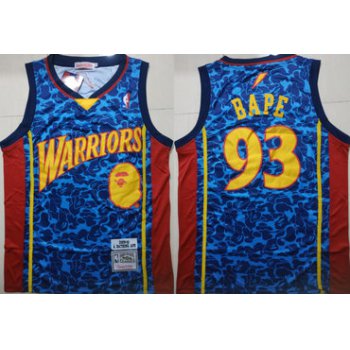 Warriors 93 Bape Blue 2009-10 Hardwood Classics Jersey