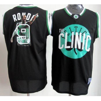 Boston Celtics #9 Rajon Rondo Black Notorious Fashion Jersey