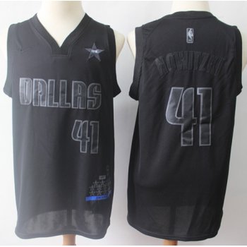 Mavericks #41 Dirk Nowitzki Black Basketball MVP Swingman Jersey