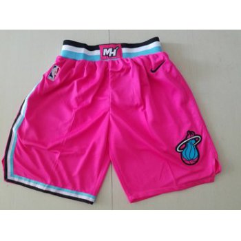 Men Nike Miami Heat Pink NBA Swingman City Edition Shorts