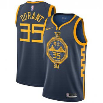 Men's Golden State Warriors #35 Kevin Durant Nike Navy 2019 Swingman City Edition Jersey