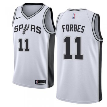 Men's Nike San Antonio Spurs #11 Bryn Forbes White Basketball Swingman Association Edition Jersey
