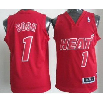 Miami Heat #1 Chris Bosh Revolution 30 Swingman Red Big Color Jersey