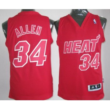 Miami Heat #34 Ray Allen Revolution 30 Swingman Red Big Color Jersey