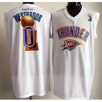 Oklahoma City Thunder #0 Russell Westbrook 2012 NBA Champions White Jersey