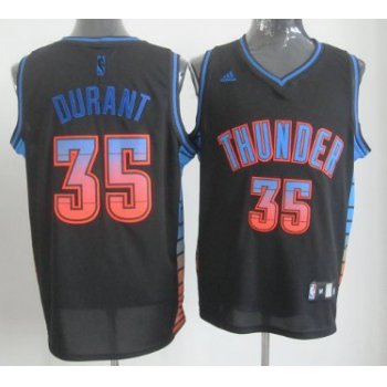 Oklahoma City Thunder #35 Kevin Durant 2012 Vibe Black Fashion Jersey