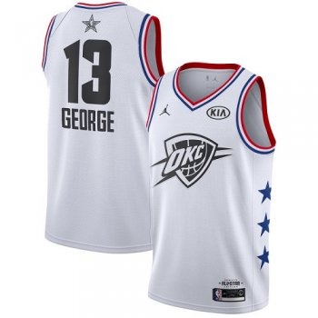 Thunder #13 Paul George White Basketball Jordan Swingman 2019 All-Star Game Jersey