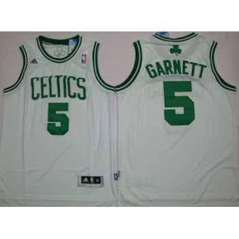 Boston Celtics #5 Kevin Garnett Revolution 30 Swingman White Jersey