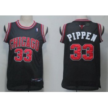 Chicago Bulls #33 Pippen Black With Chicago Swingman Jersey