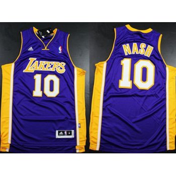 Los Angeles Lakers #10 Steve Nash Revolution 30 Swingman Purple Jersey