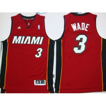 Miami Heat #3 Dwyane Wade Revolution 30 Swingman Red Jersey