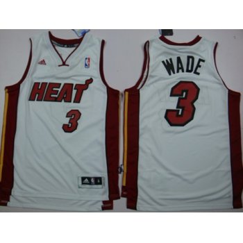 Miami Heat #3 Dwyane Wade Revolution 30 Swingman White Jersey