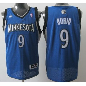 Minnesota Timberwolves #9 Ricky Rubio Blue Swingman Jersey