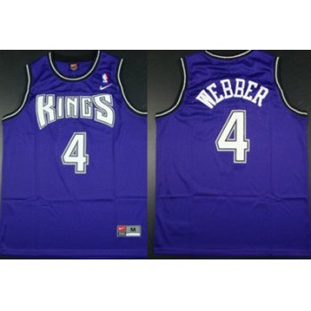 Sacramento Kings #4 Chris Webber Purple Swingman Jersey