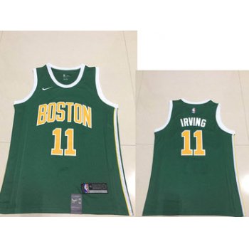 Men's Boston Celtics Kyrie #11 Irving Nike Green 2018/19 Swingman Earned Edition Jersey