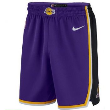 Men's Los Angeles Lakers Purple 2019 Nike Swingman Stitched NBA Shorts