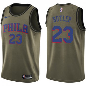Nike 76ers #23 Jimmy Butler Green NBA Swingman Salute to Service Jersey