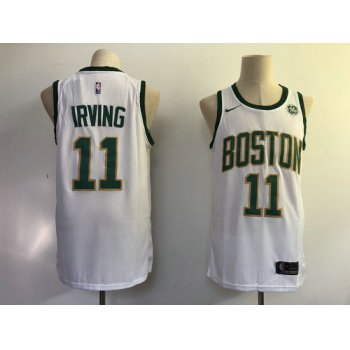 Nike Celtics 11 Kyrie Irving White City Edition Swingman Jersey