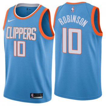 Nike Clippers #10 Jerome Robinson Blue NBA Swingman City Edition Jersey