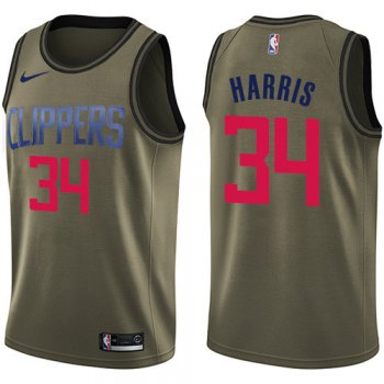 Nike Clippers #34 Tobias Harris Green NBA Swingman Salute to Service Jersey