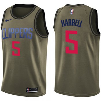 Nike Clippers #5 Montrezl Harrell Green NBA Swingman Salute to Service Jersey