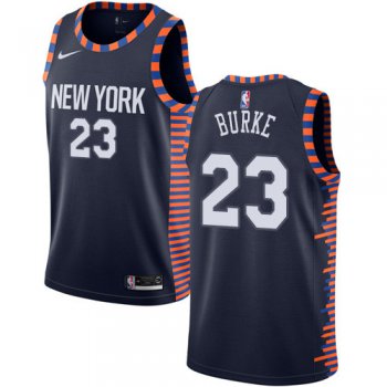 Nike Knicks #23 Trey Burke Navy NBA Swingman City Edition 2018-19 Jersey