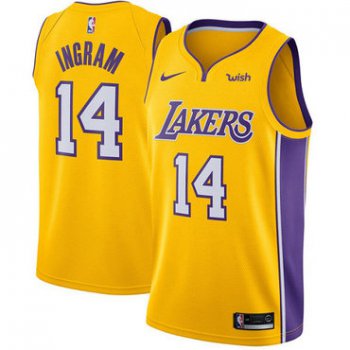 Nike Lakers #14 Brandon Ingram Gold NBA Swingman Icon Edition Jersey