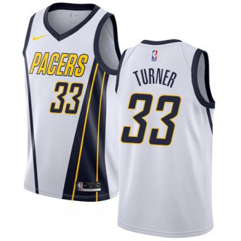 Nike Pacers #33 Myles Turner White NBA Swingman Earned Edition Jersey