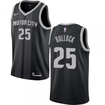 Nike Pistons #25 Reggie Bullock Black NBA Swingman City Edition Jersey
