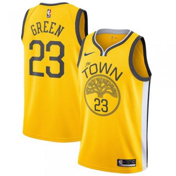 Nike Warriors #23 Draymond Green Gold NBA Swingman Earned Edition Jersey
