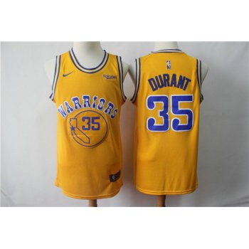 Nike Warriors 35 Kevin Durant 2019 Gold NBA Swingman City Edition Jersey