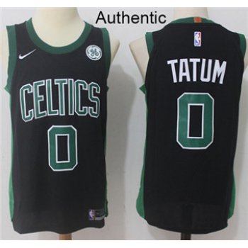 Nike Boston Celtics #0 Jayson Tatum Black NBA Authentic Statement Edition Jersey