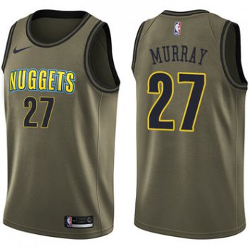 Nike Denver Nuggets #27 Jamal Murray Green Salute to Service NBA Swingman Jersey