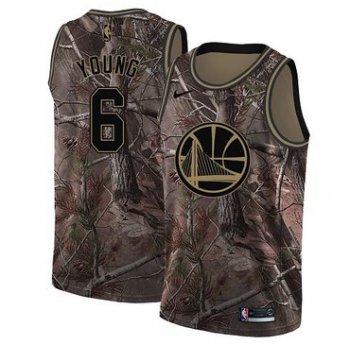 Nike Golden State Warriors #6 Nick Young Camo NBA Swingman Realtree Collection Jersey